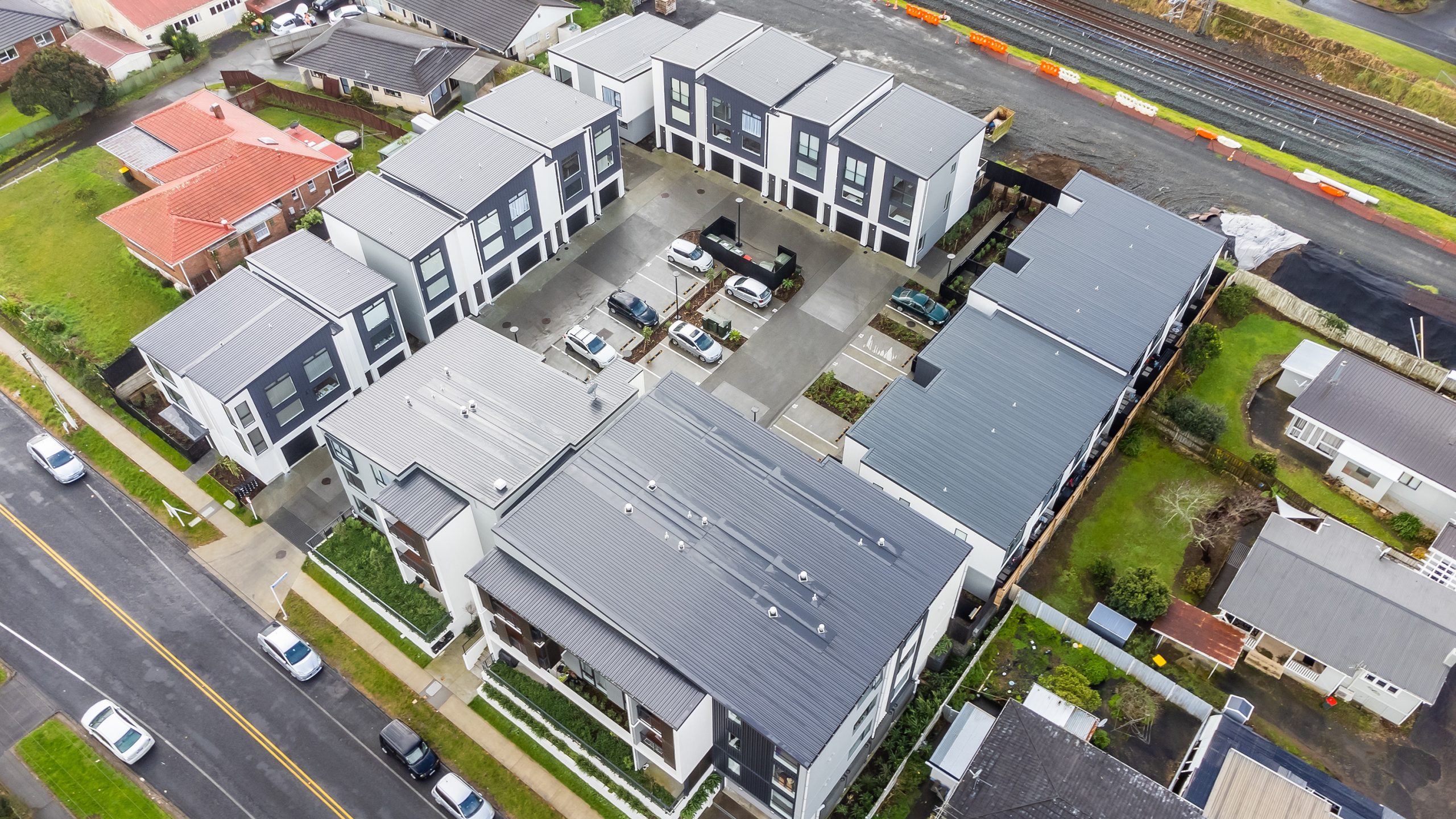Kenderdine Terraces aerial view
